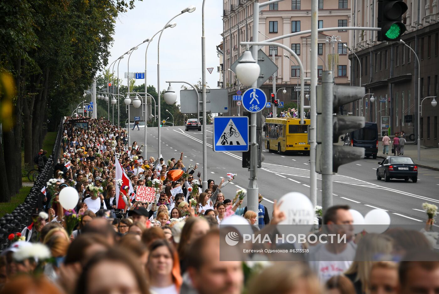 Мирная акция протеста в Минске