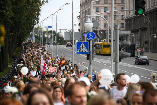 Мирная акция протеста в Минске