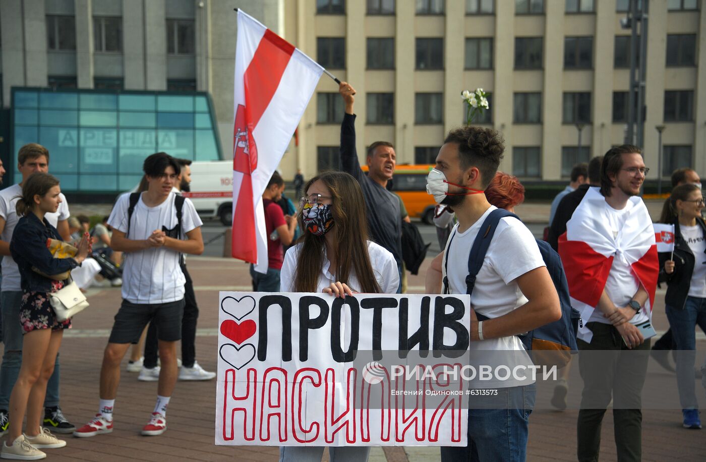 Мирная акция протеста в Минске