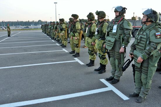  Сводный отряд разминирования инженерных войск ВС РФ проверил территорию форума "Армия-2020" 