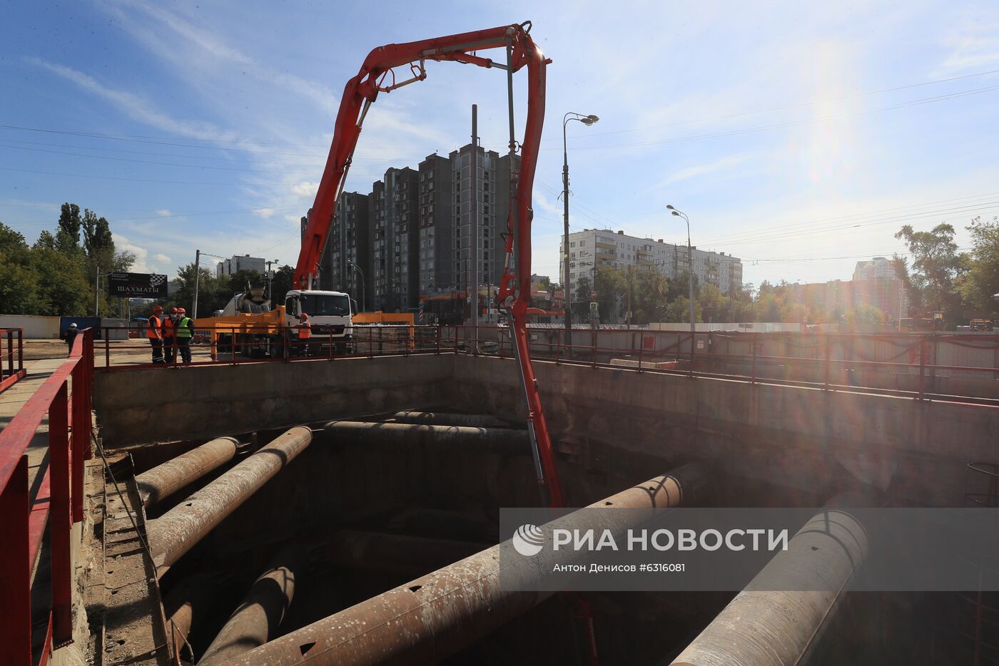 Строительство станции "Улица Народного Ополчения" БКЛ московского метро