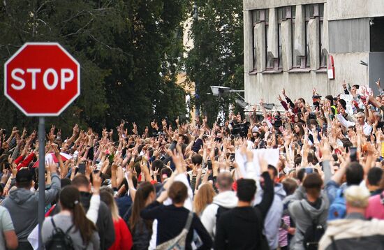 Акция протеста учителей в Минске