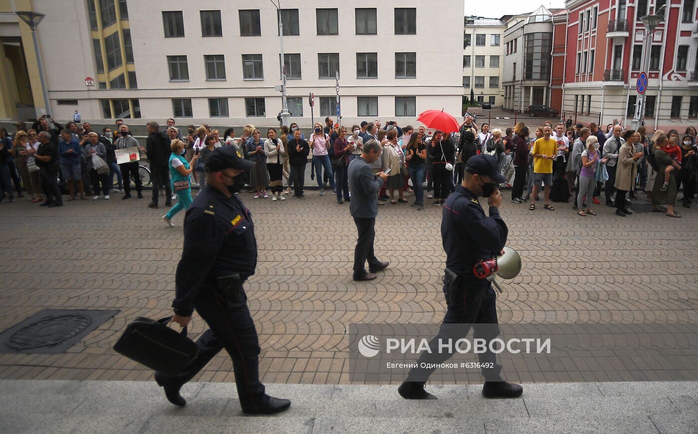 Акция протеста учителей в Минске