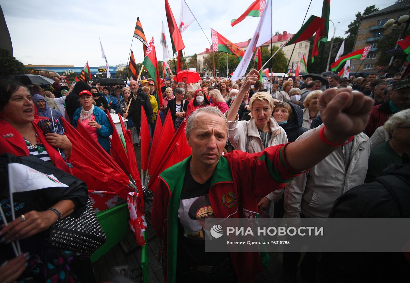 Акция в поддержку А. Лукашенко в Минске