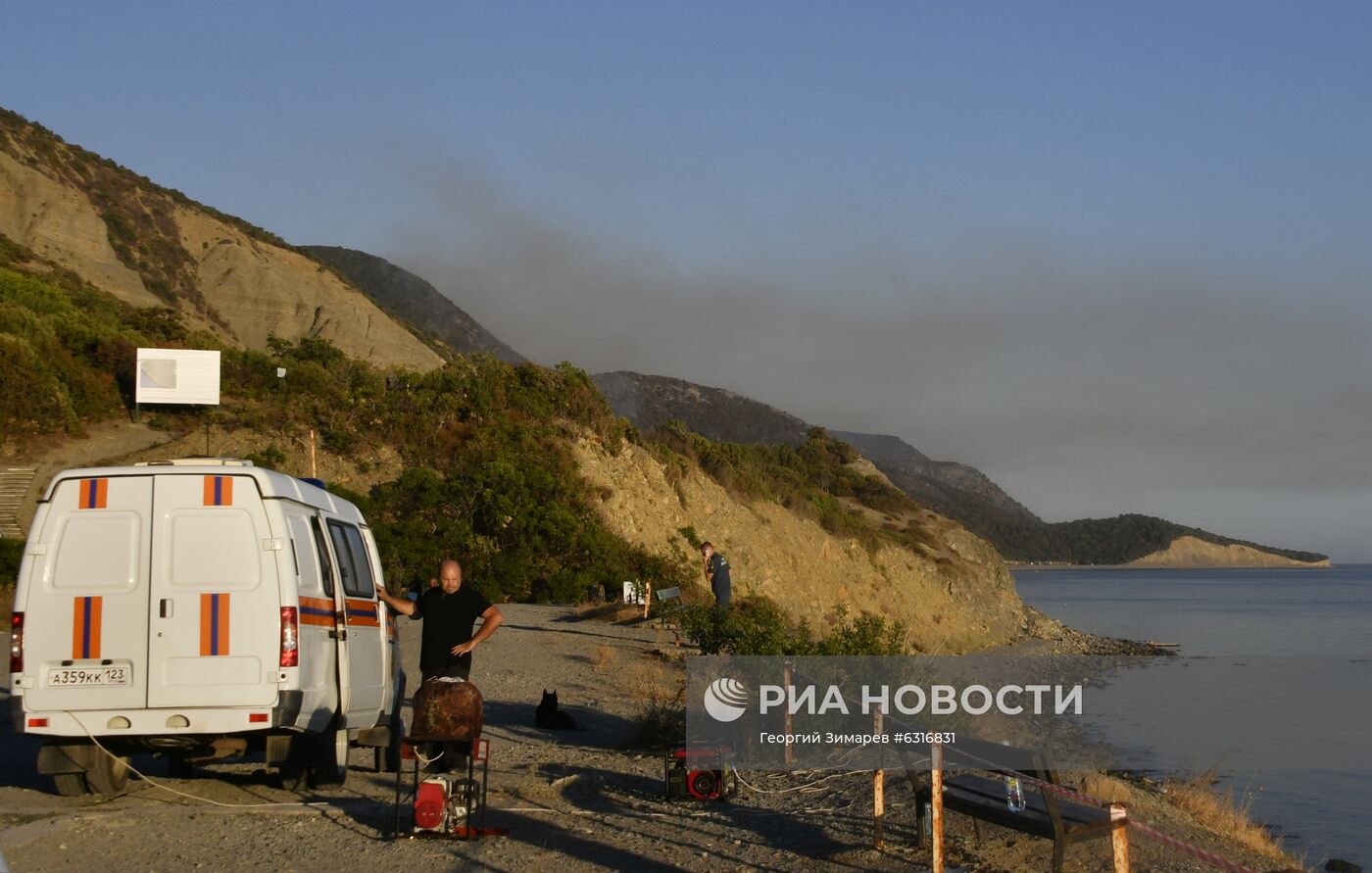 Лесные пожары в Краснодарском крае