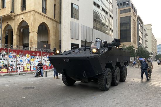 Беспорядки в центре Бейрута
