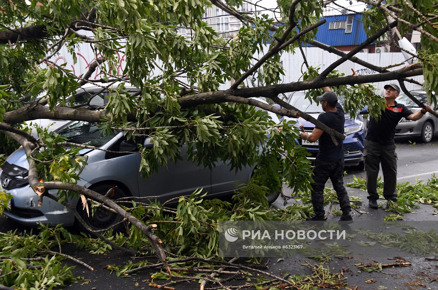 Последствия урагана во Владивостоке