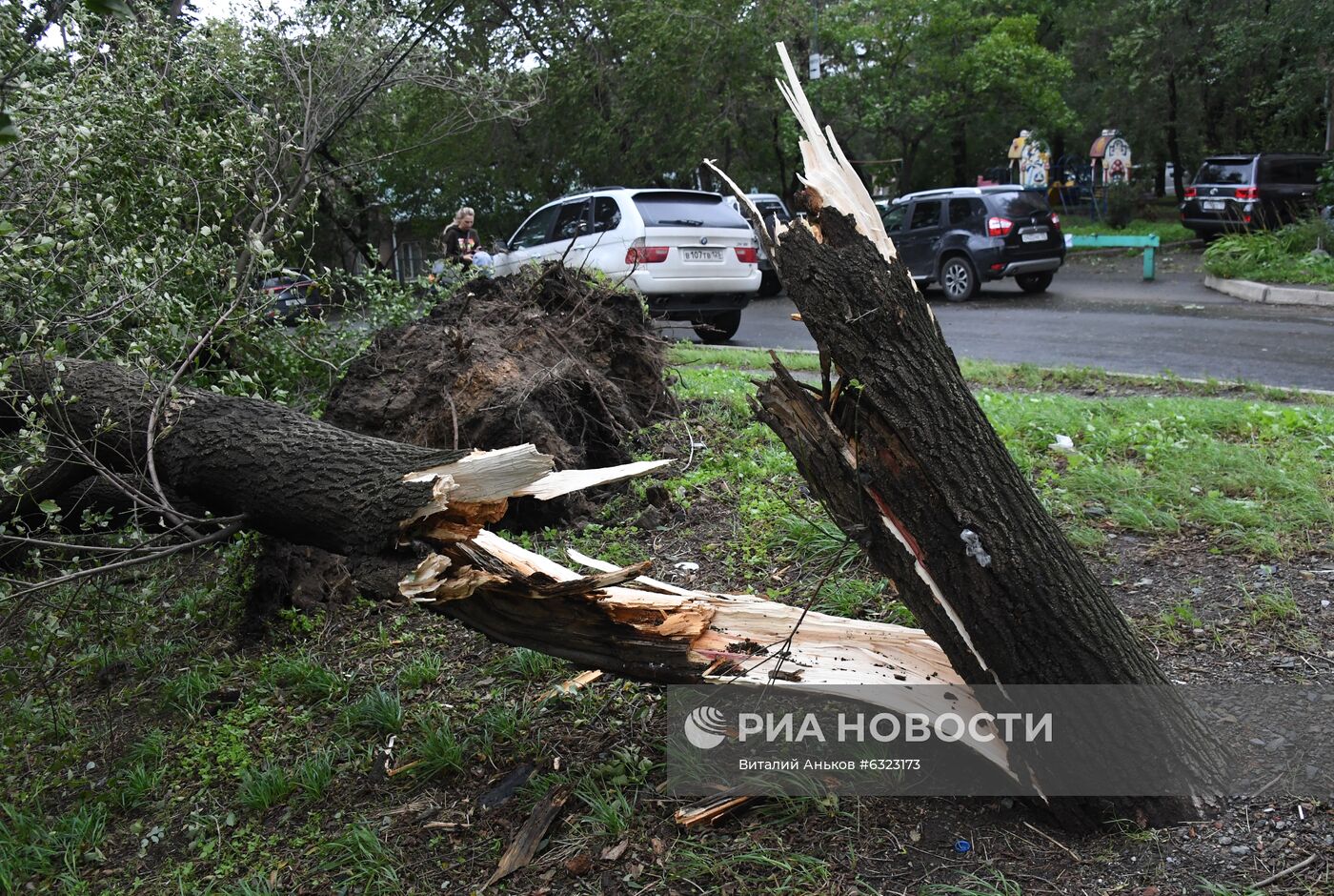 Последствия урагана во Владивостоке