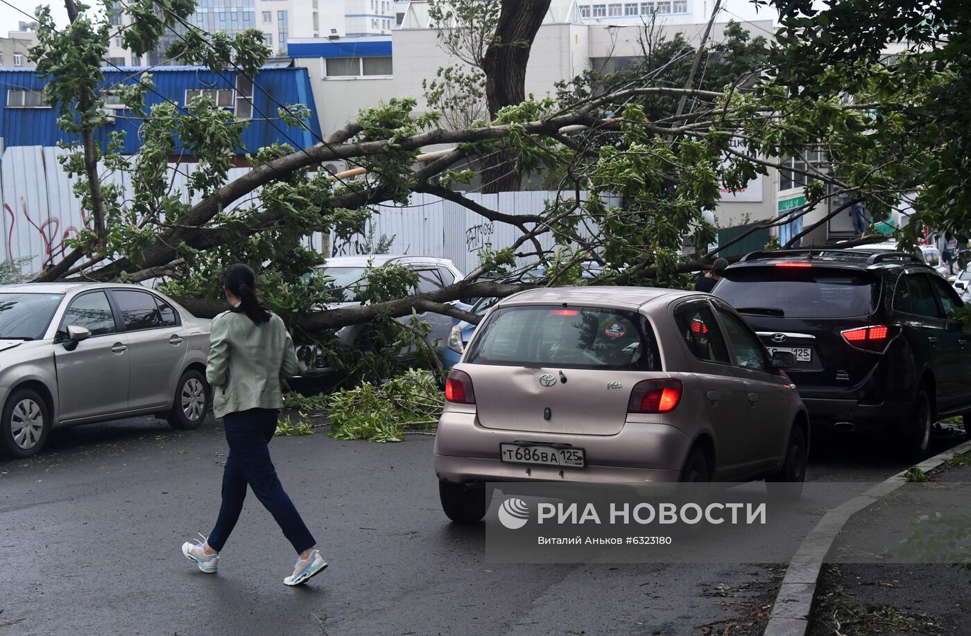 Последствия урагана во Владивостоке