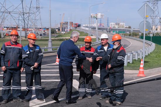 Открытие эстакады на Калужском шоссе