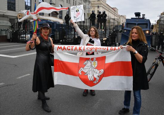 Несанкционированная акция оппозиции "Марш единства" в Минске