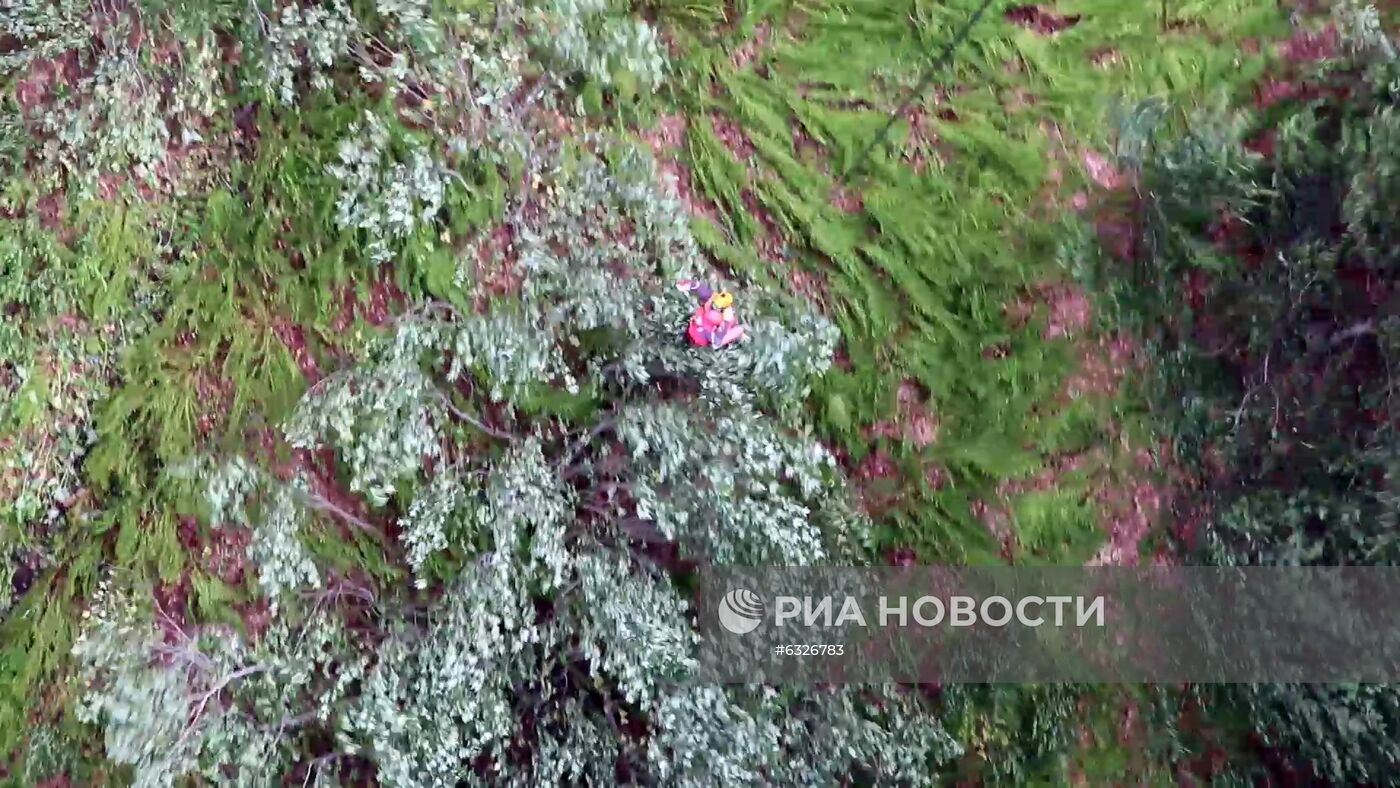 Потерявшихся детей эвакуировали на вертолете с горы Ачишхо