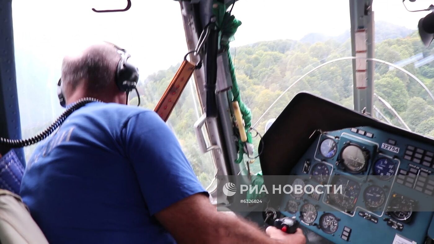 Потерявшихся детей эвакуировали на вертолете с горы Ачишхо