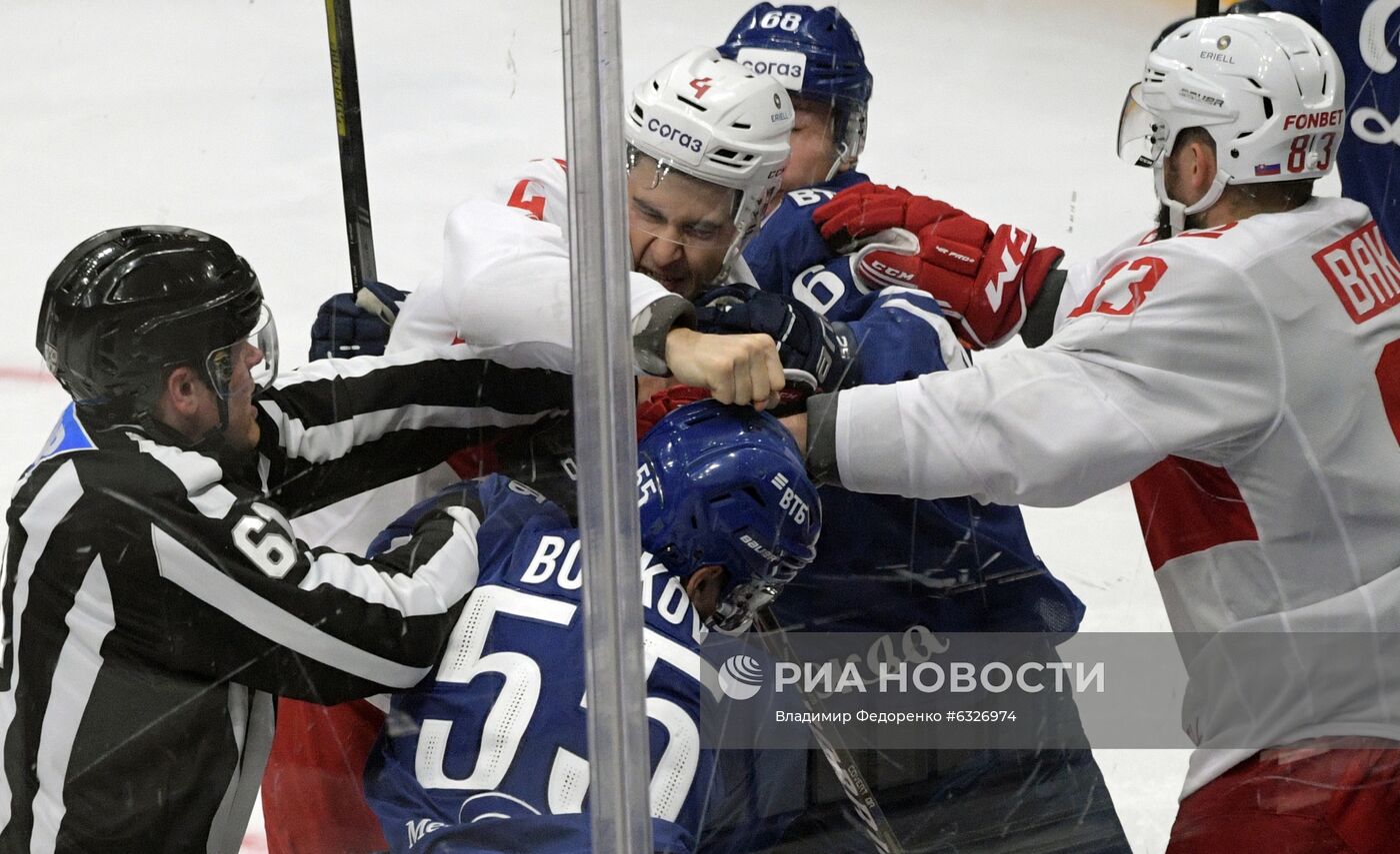 Хоккей. КХЛ. Матч "Динамо" (Москва) - "Спартак"