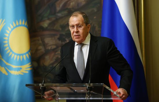 Переговоры глав МИД РФ и Казахстана С. Лаврова и М. Тлеуберди