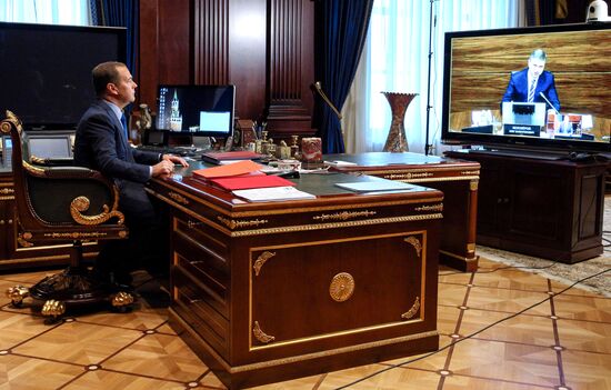 Заместитель председателя Совбеза РФ Д. Медведев встретился с главой РЖД О. Белозеровым