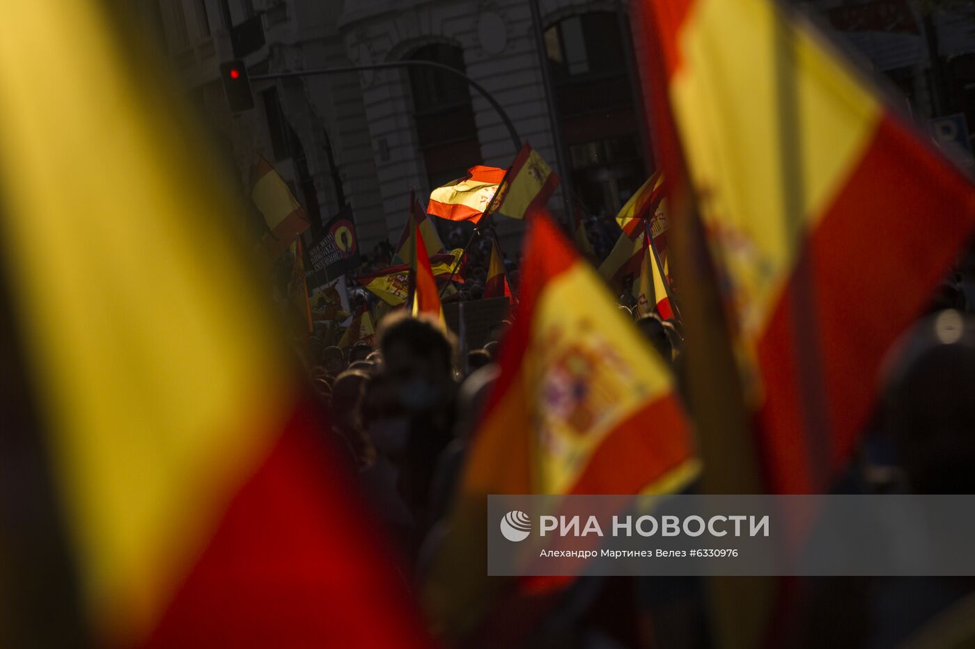 Антиправительственная акция в Мадриде