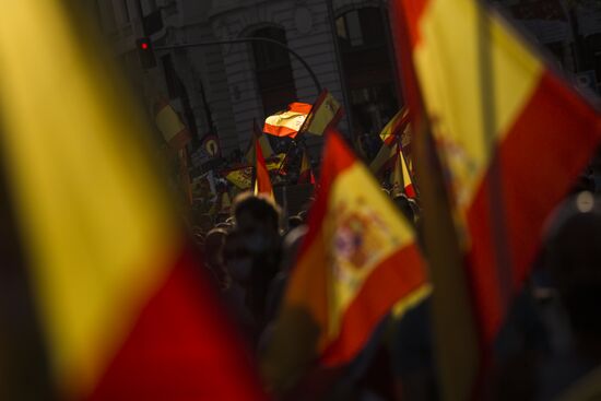 Антиправительственная акция в Мадриде