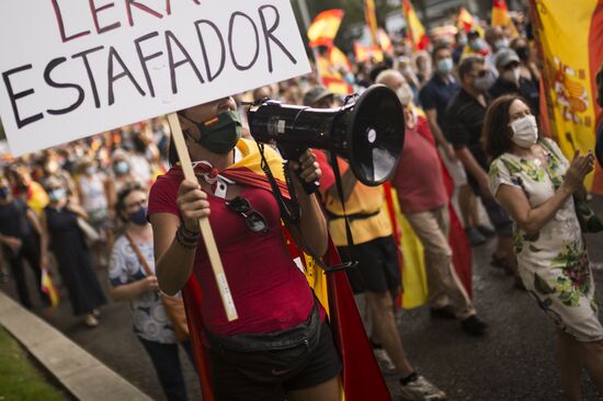 Антиправительственная акция в Мадриде