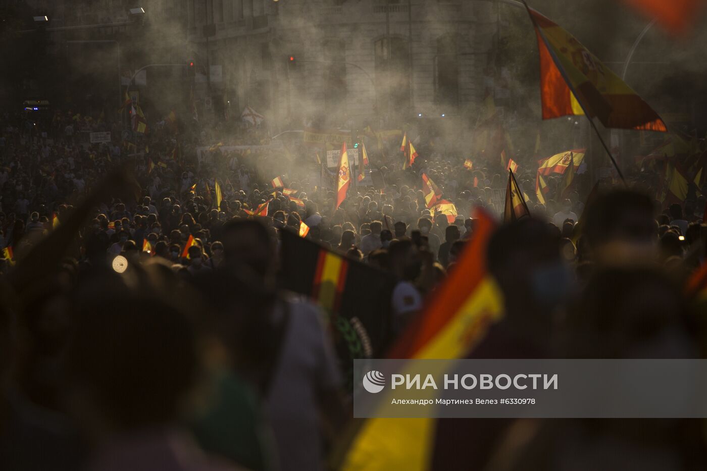 Антиправительственная акция в Мадриде