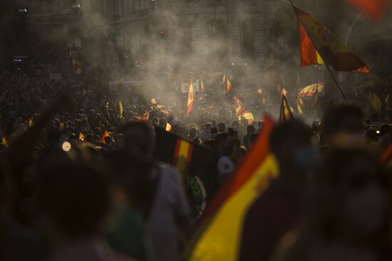 Антиправительственная акция в Мадриде