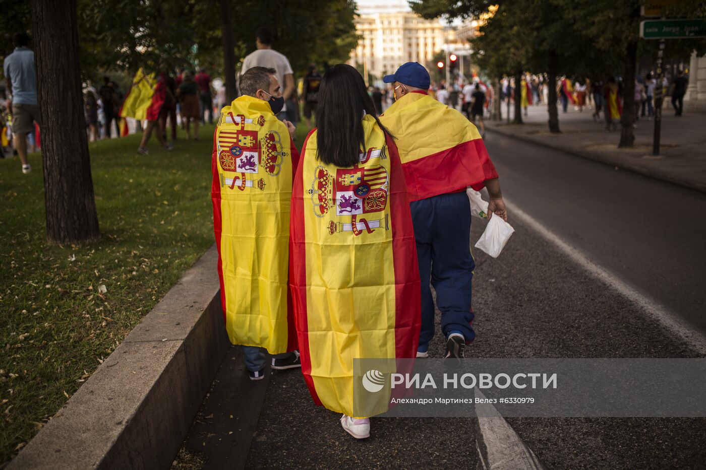 Антиправительственная акция в Мадриде