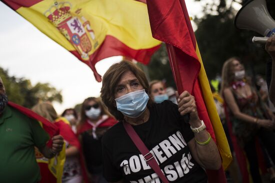 Антиправительственная акция в Мадриде