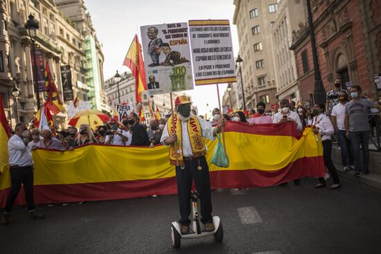 Антиправительственная акция в Мадриде