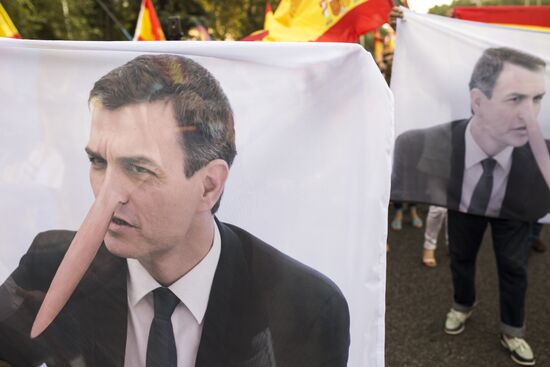 Антиправительственная акция в Мадриде