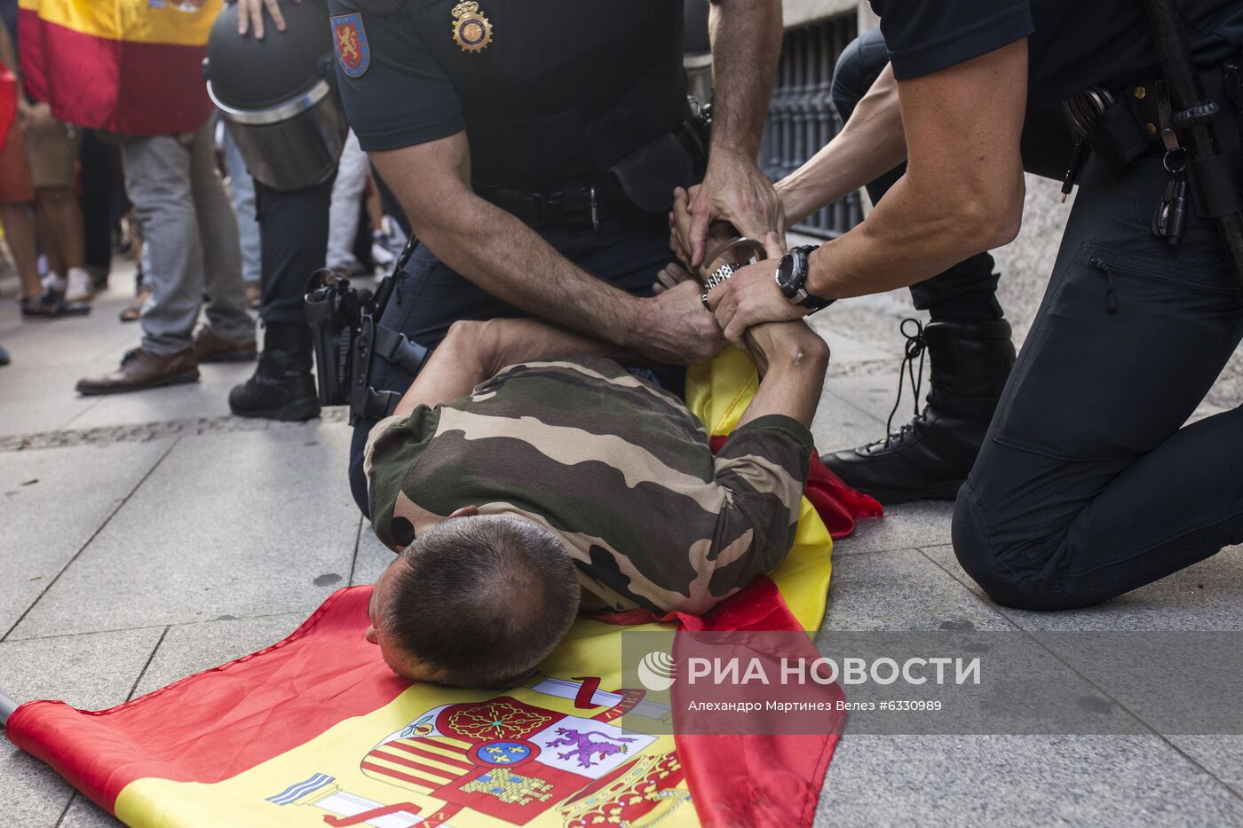 Антиправительственная акция в Мадриде