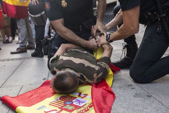 Антиправительственная акция в Мадриде