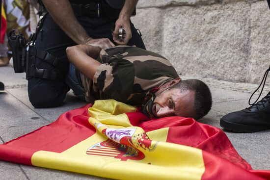 Антиправительственная акция в Мадриде