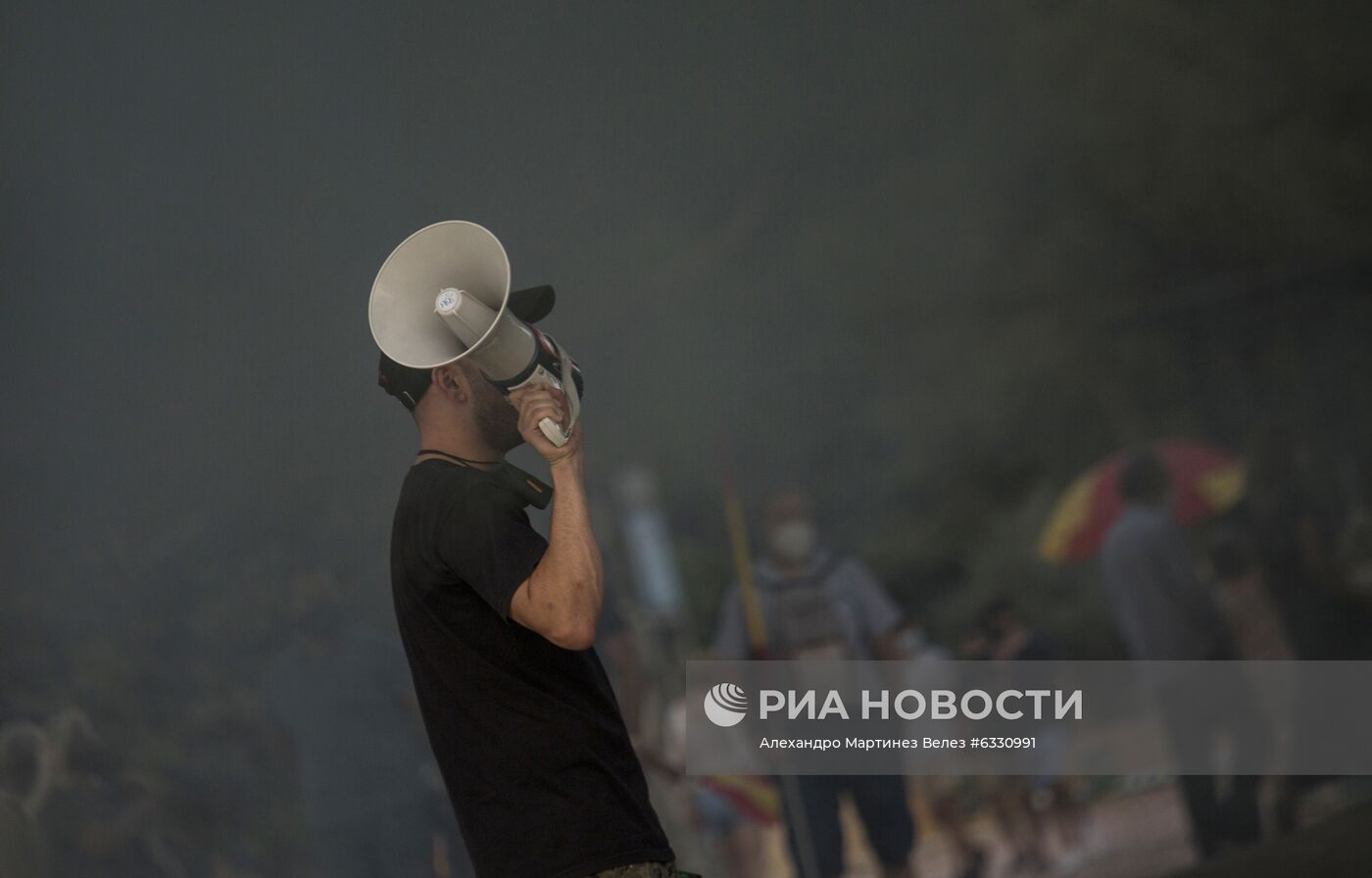 Антиправительственная акция в Мадриде