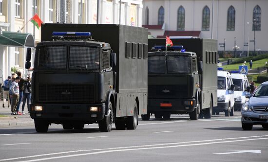 Несанкционированная акция оппозиции в Минске