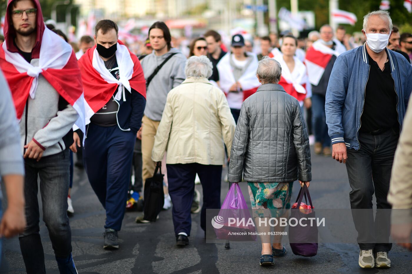 Несанкционированная акция оппозиции в Минске