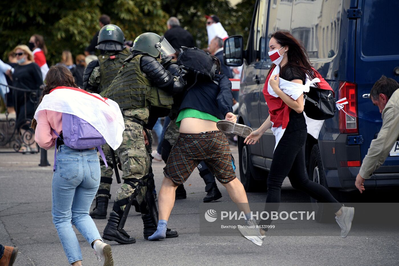 Несанкционированная акция оппозиции в Минске