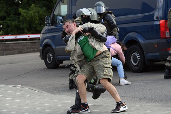 Несанкционированная акция оппозиции в Минске