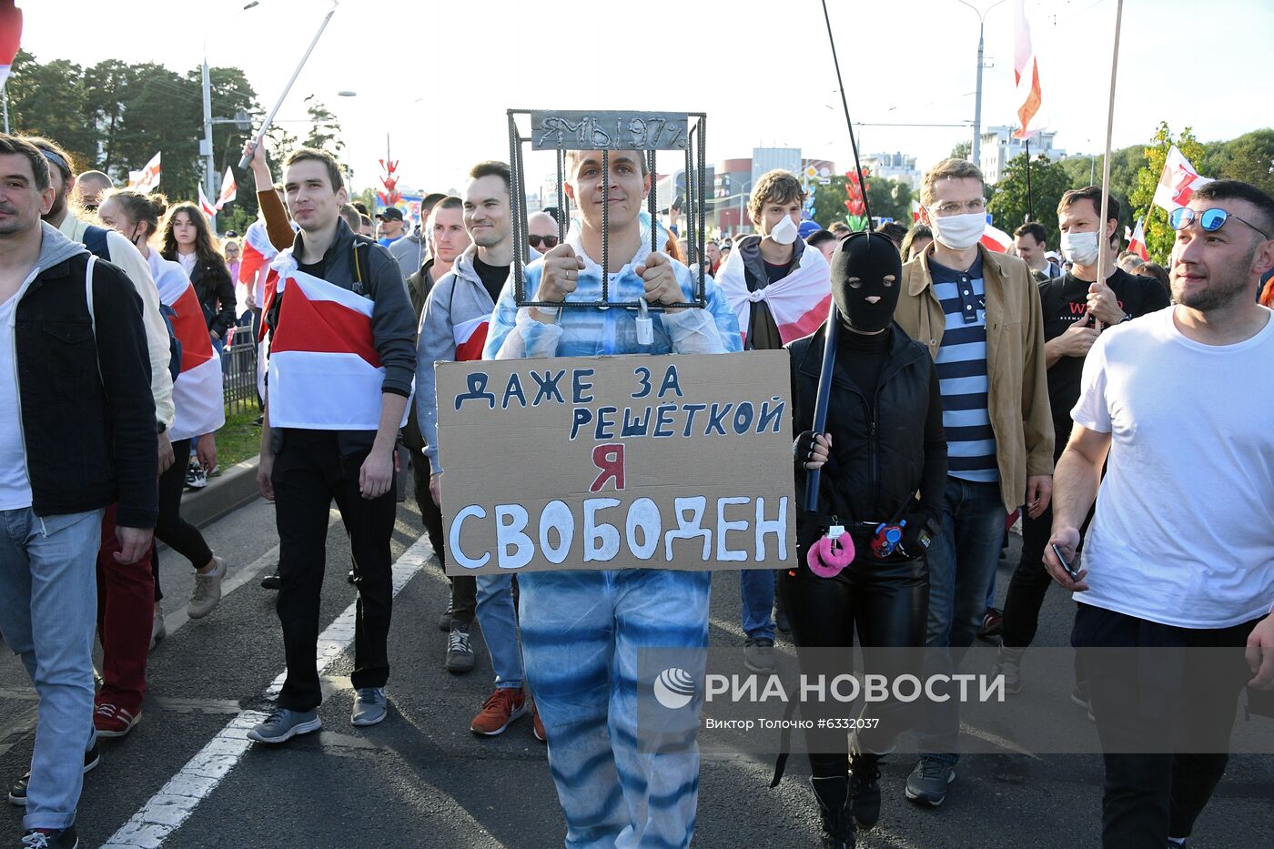 Несанкционированная акция оппозиции в Минске