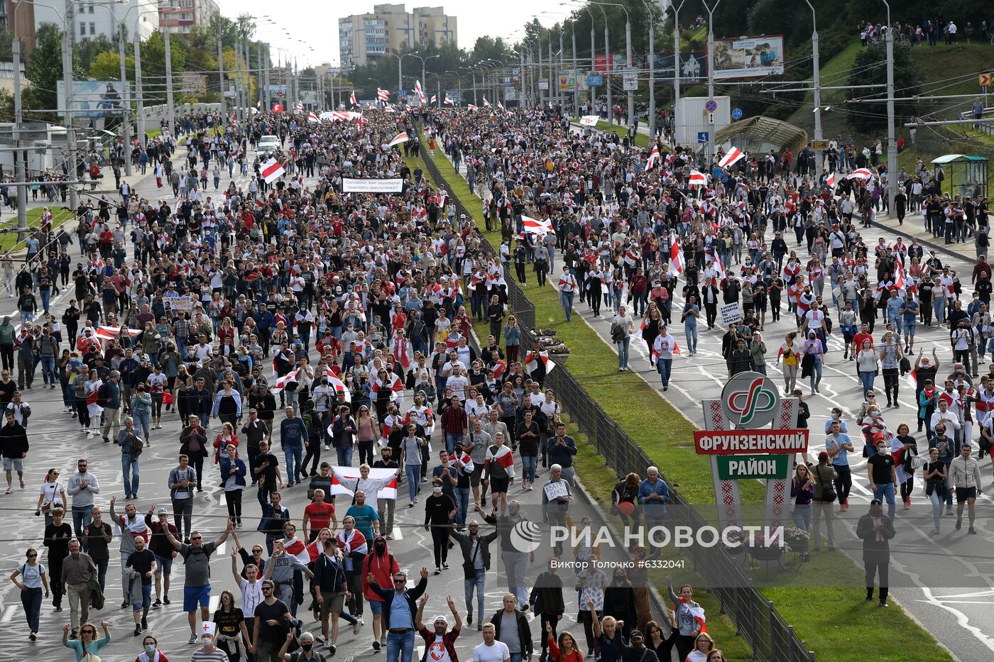 Несанкционированная акция оппозиции в Минске