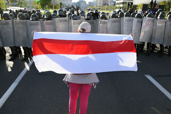 Несанкционированная акция оппозиции в Минске