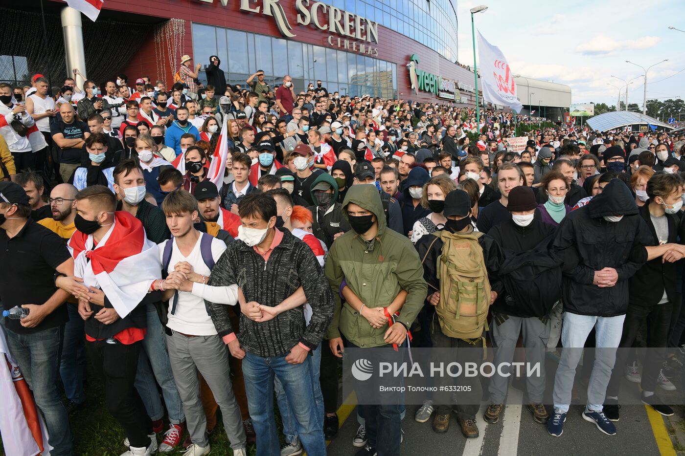 Несанкционированная акция оппозиции в Минске