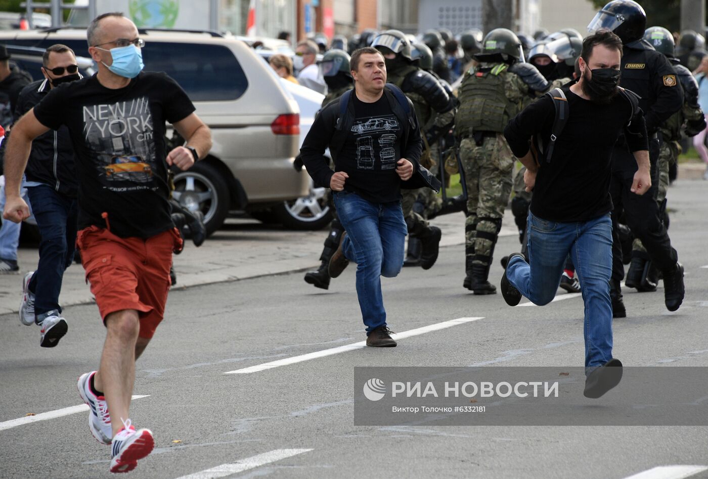 Несанкционированная акция оппозиции в Минске