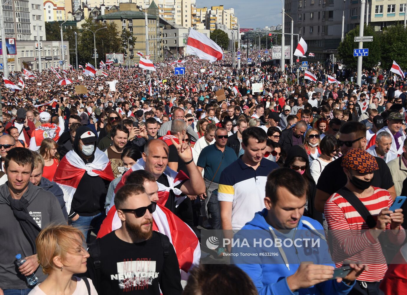 Несанкционированная акция оппозиции в Минске