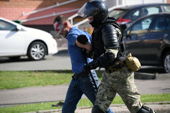 Несанкционированная акция оппозиции в Минске