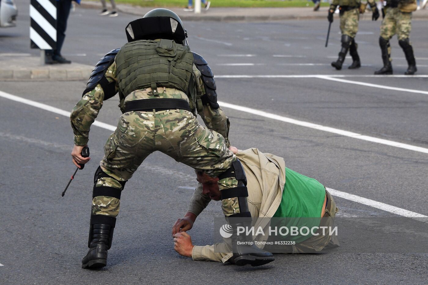 Несанкционированная акция оппозиции в Минске