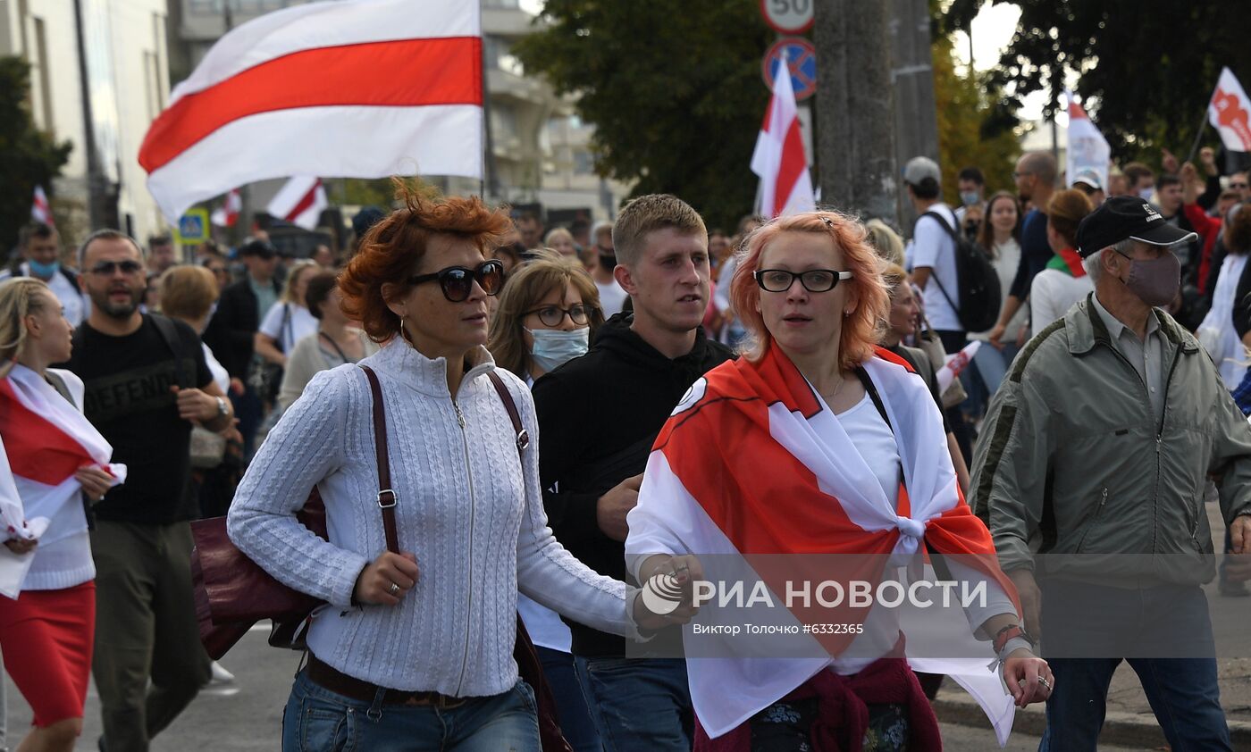 Несанкционированная акция оппозиции в Минске