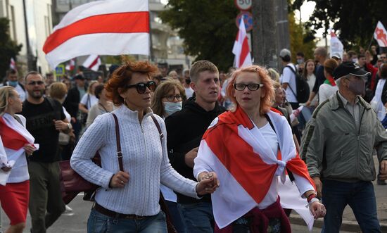 Несанкционированная акция оппозиции в Минске