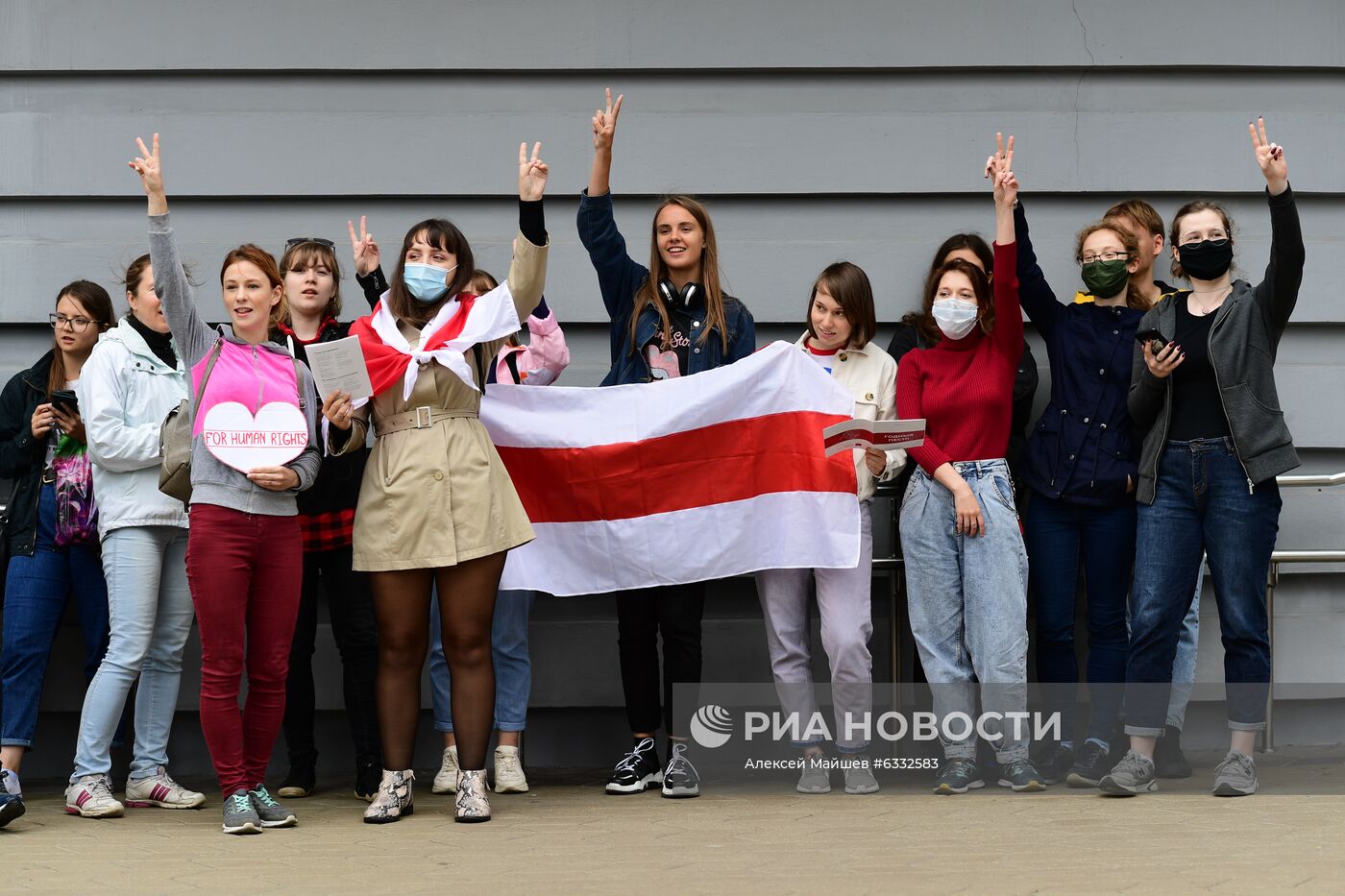 Акция протеста студентов МГЛУ в Минске