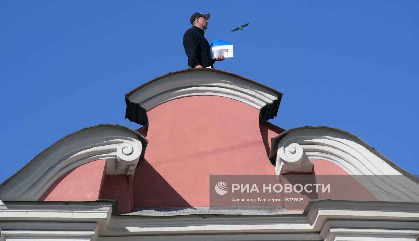 В Петербурге мужчина забрался на крышу Александро-Невской лавры