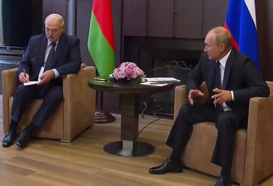 Встреча президентов РФ и Белоруссии В. Путина и А. Лукашенко 